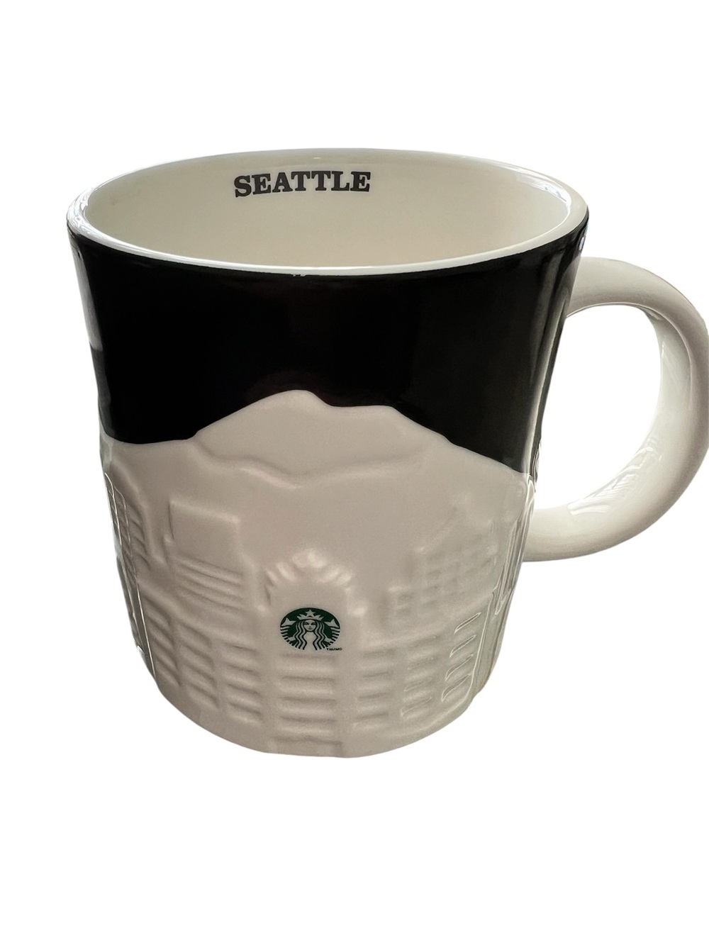 Starbucks 2012 Black and White Seattle Collector Series Mug
